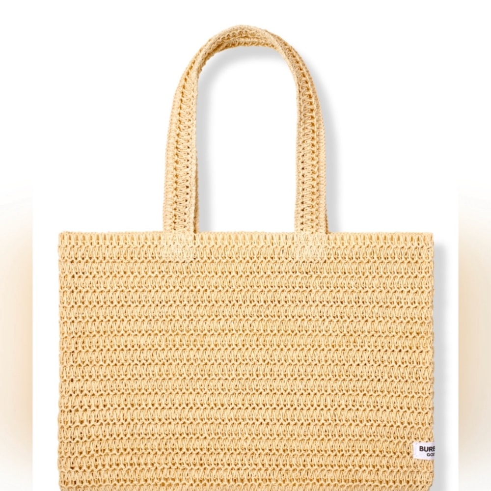 Burberry straw tote bag